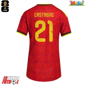 Bélgica Timothy Castagne #21 Primera Equipación Mujer Mundial 2026 Manga Corta